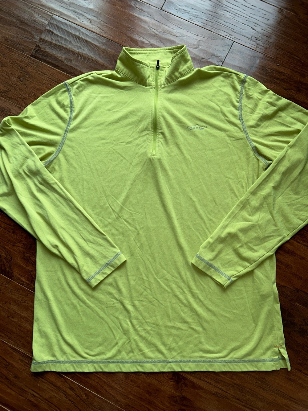 Orvis Neon Yellow Trout Bum Logo Tee